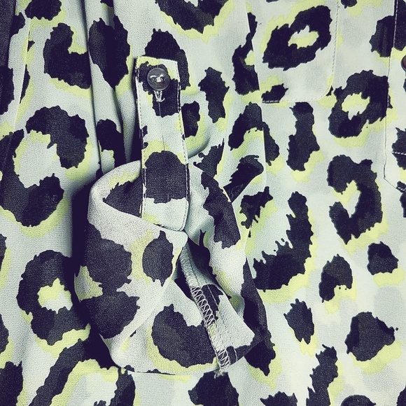 Gianni Bini hi low animal print tunic blouse xs - Picture 8 of 8